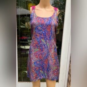 Colorful Abstract Sugarlips Slip Dress